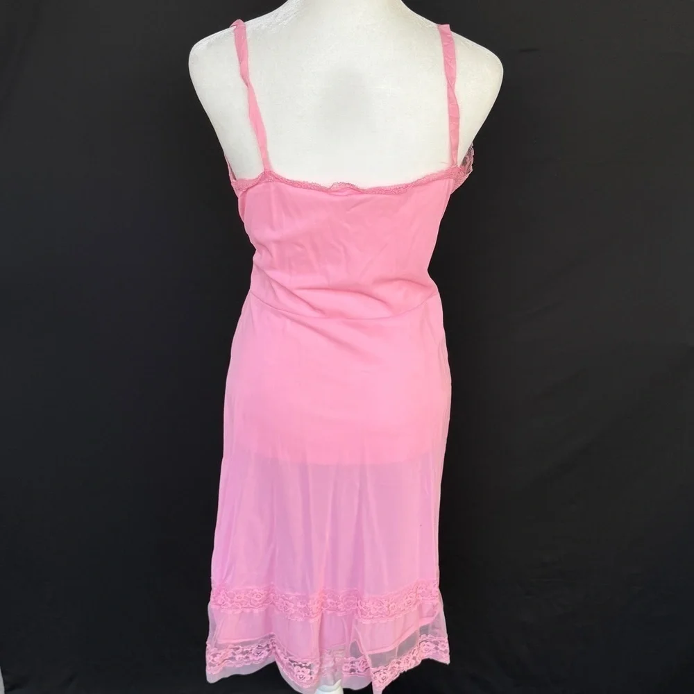 Vintage Strainless Blush Lace Slip Dress